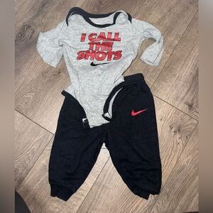 Nike Infant Gray Onesie with Black Trim